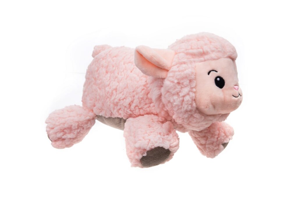 Lolly the Lamb: A sweet pink lamb perfect for snuggling but tough and adventurous, ready for rugged play.