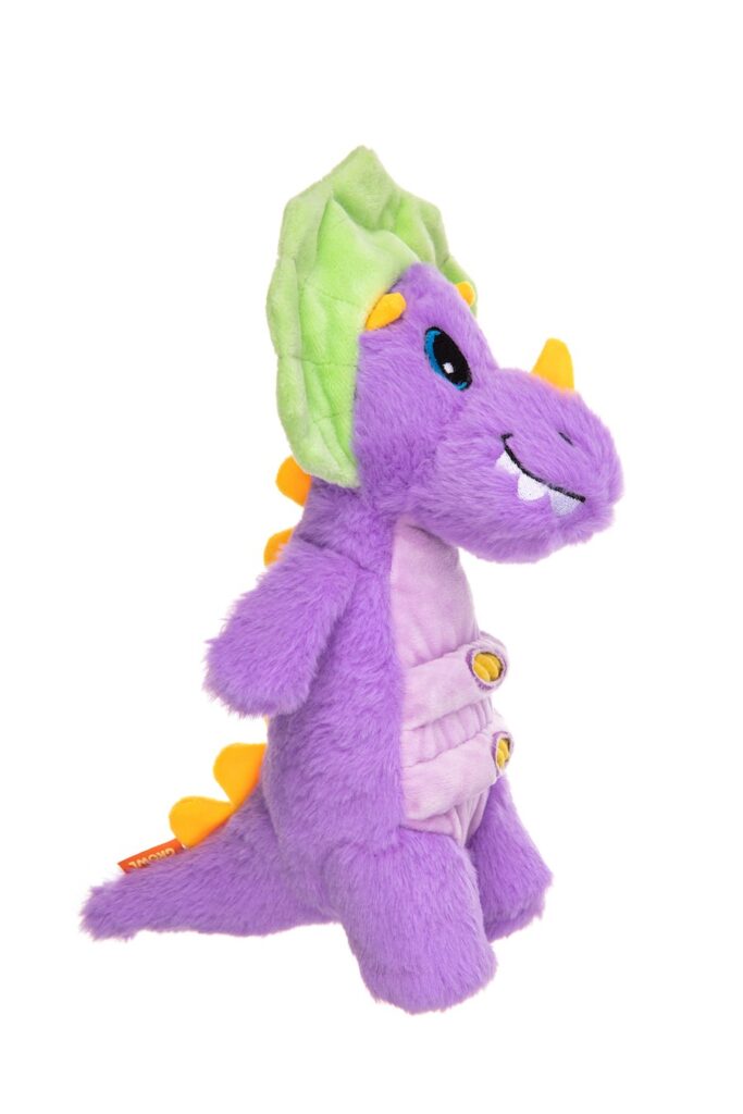Benny the Brachiosaurus: A cheerful and fun-loving purple brachiosaurus with durable rope features.